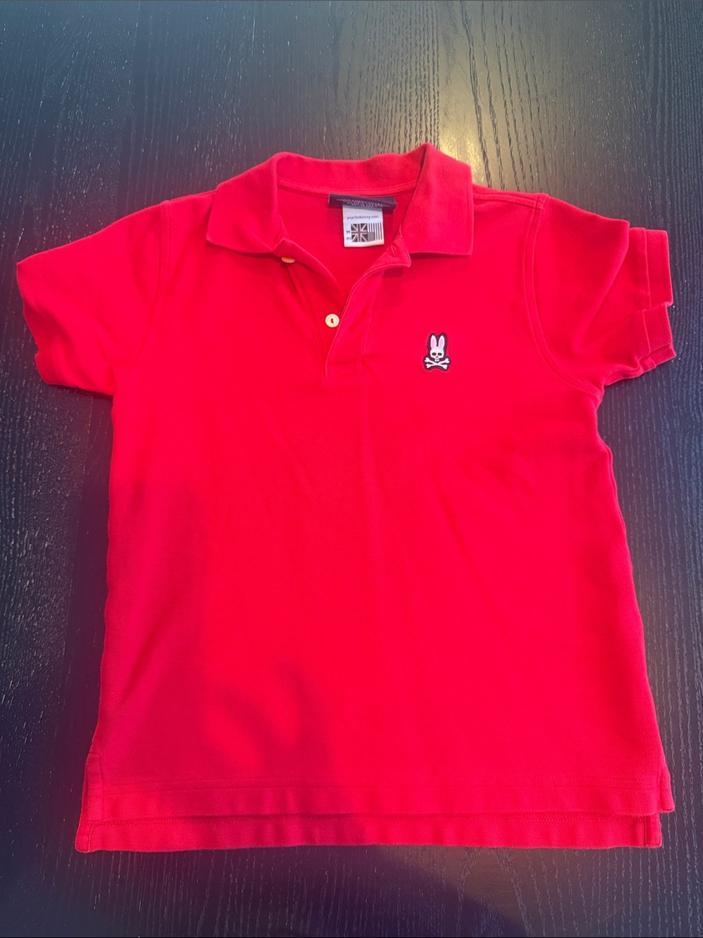 Psycho Bunny Kids Red Polo Shirt with Bunny Logo - Casual Short Sleeve